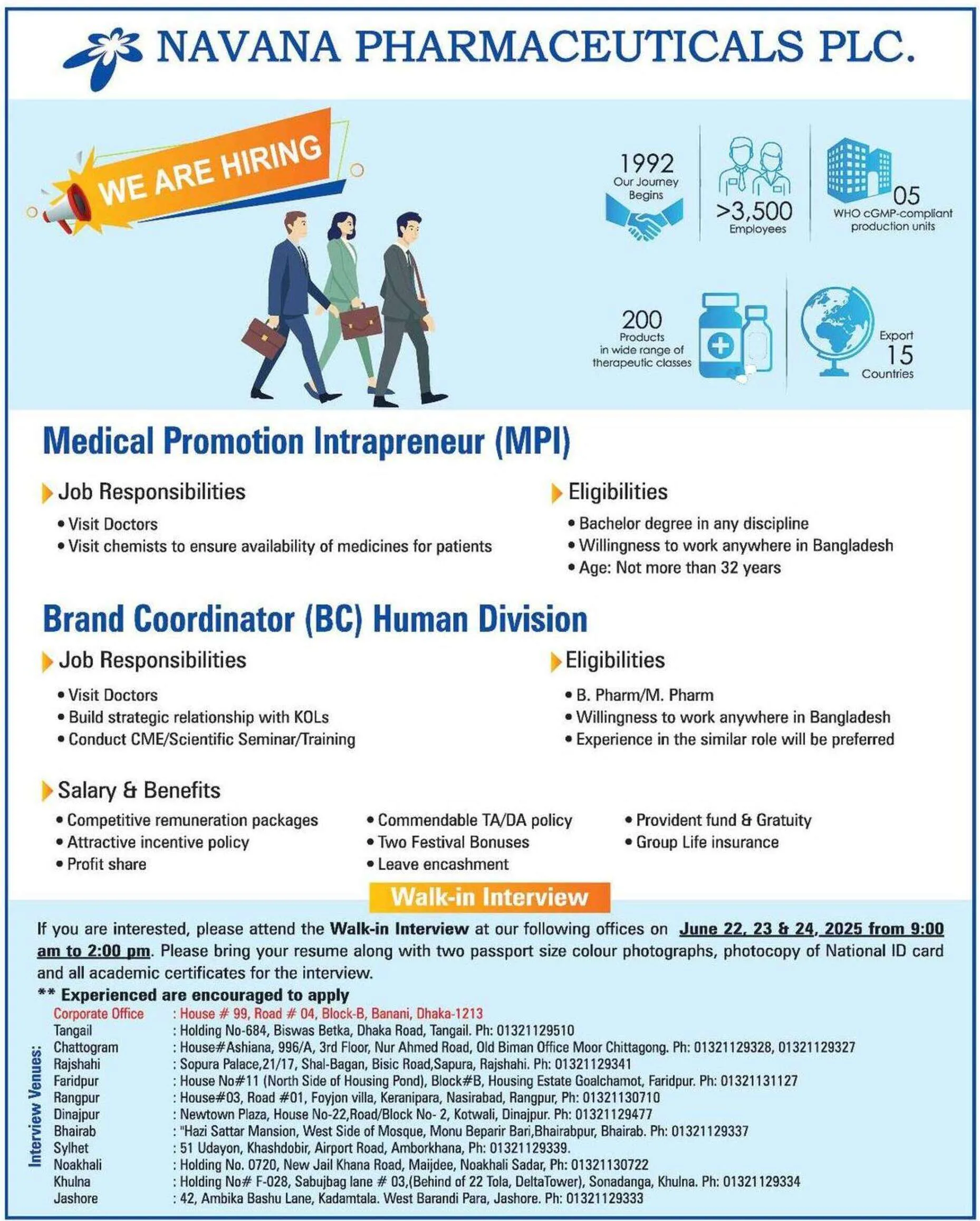 Navana Pharmaceuticals Job Circular 2025 - নাভানা ফার্মাসিউটিক্যালস নিয়োগ বিজ্ঞপ্তি ২০২৫। ১